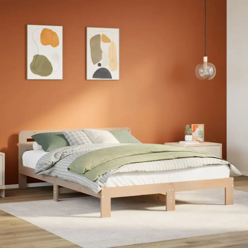 Bedframe van massief grenenhout met extra opbergruimte voor elke slaapkamer - Naturel / 160 x 200 cm - Bedden &