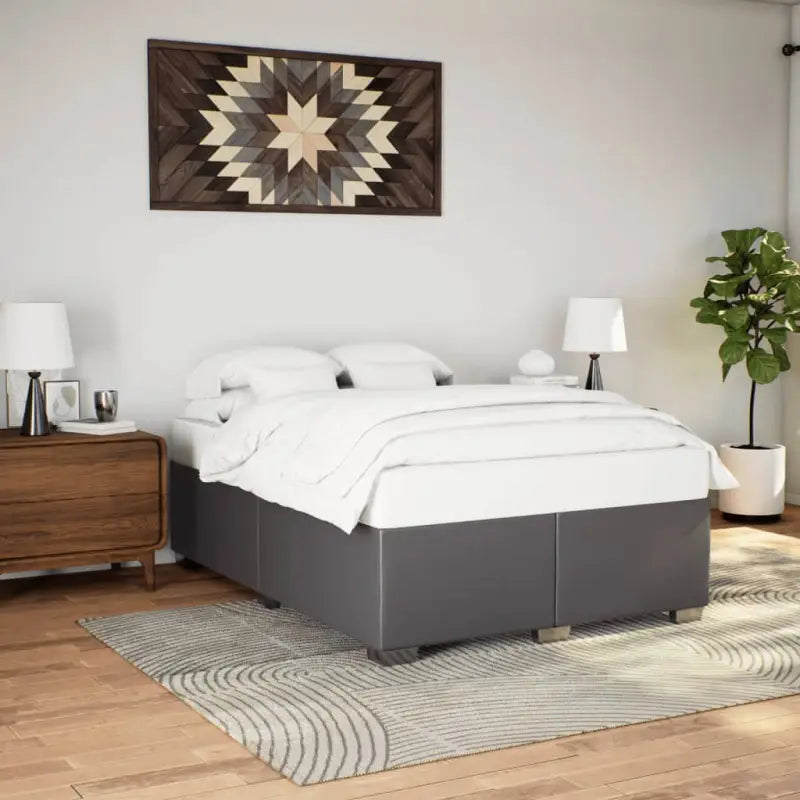 Bedframe van massief Grenenhout voor een duurzame en stijlvolle slaapkamer - Grijs / 140 x 190 cm - Bedden & bedframes