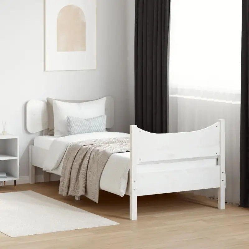 Bedframe van massief grenenhout voor een goede nachtrust - Wit / 90 x 200 cm - Bedden & bedframes
