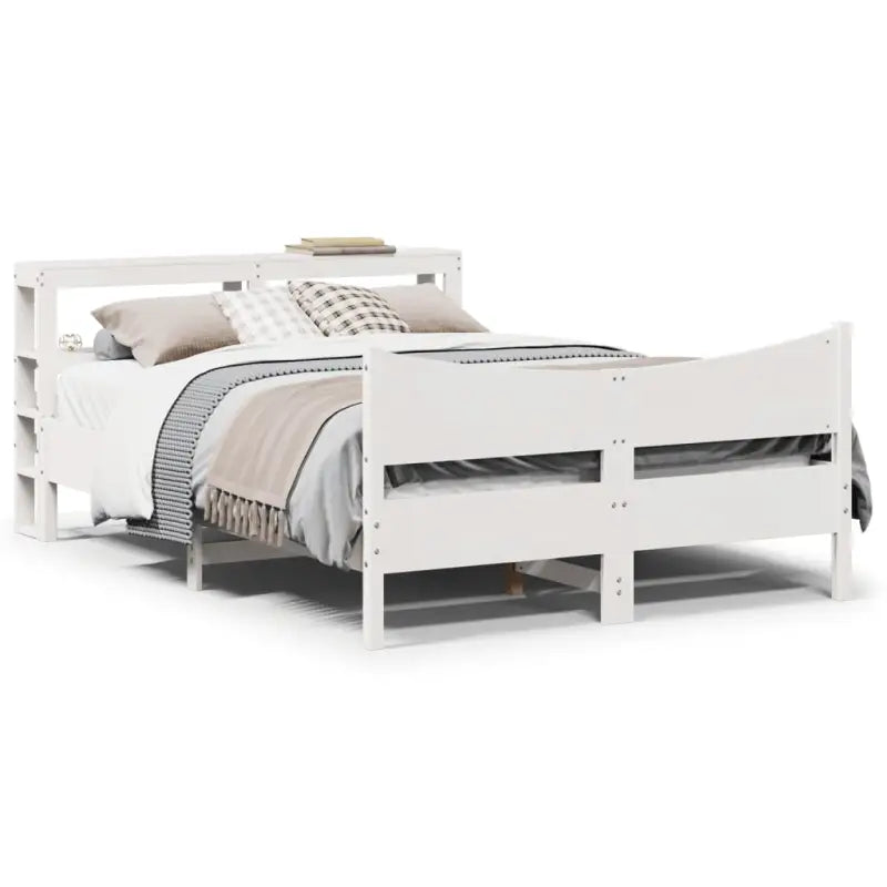 Bedframe van massief grenenhout voor een stabiele en duurzame slaapplaats - Wit / 150 x 200 cm - Bedden & bedframes