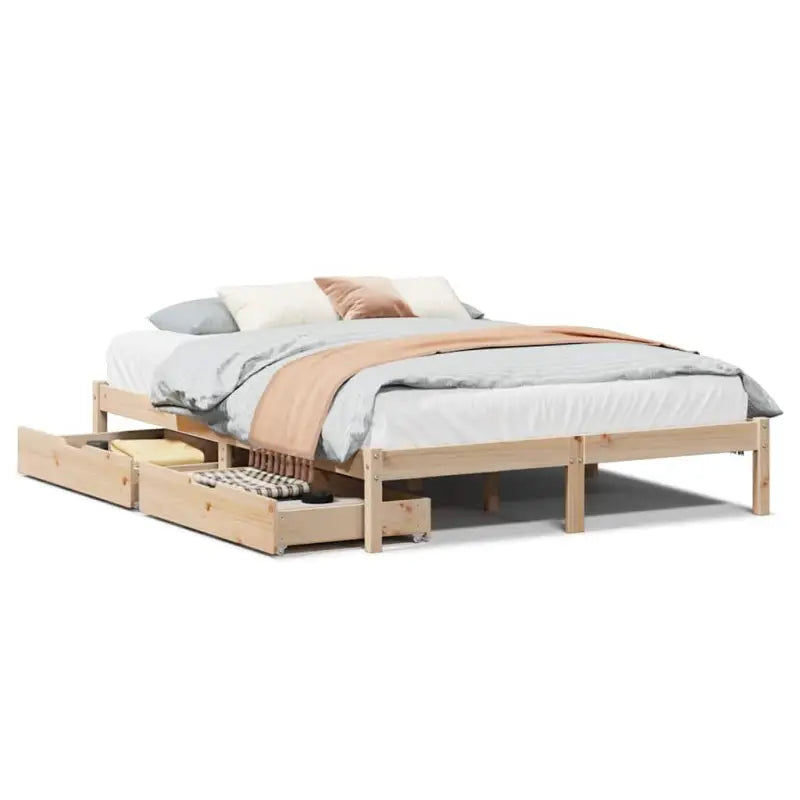 Bedframe van massief grenenhout voor een stabiele en duurzame slaap - Bedden & bedframes