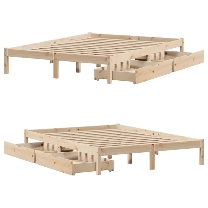 Bedframe van massief grenenhout voor een stabiele en duurzame slaap - Bedden & bedframes