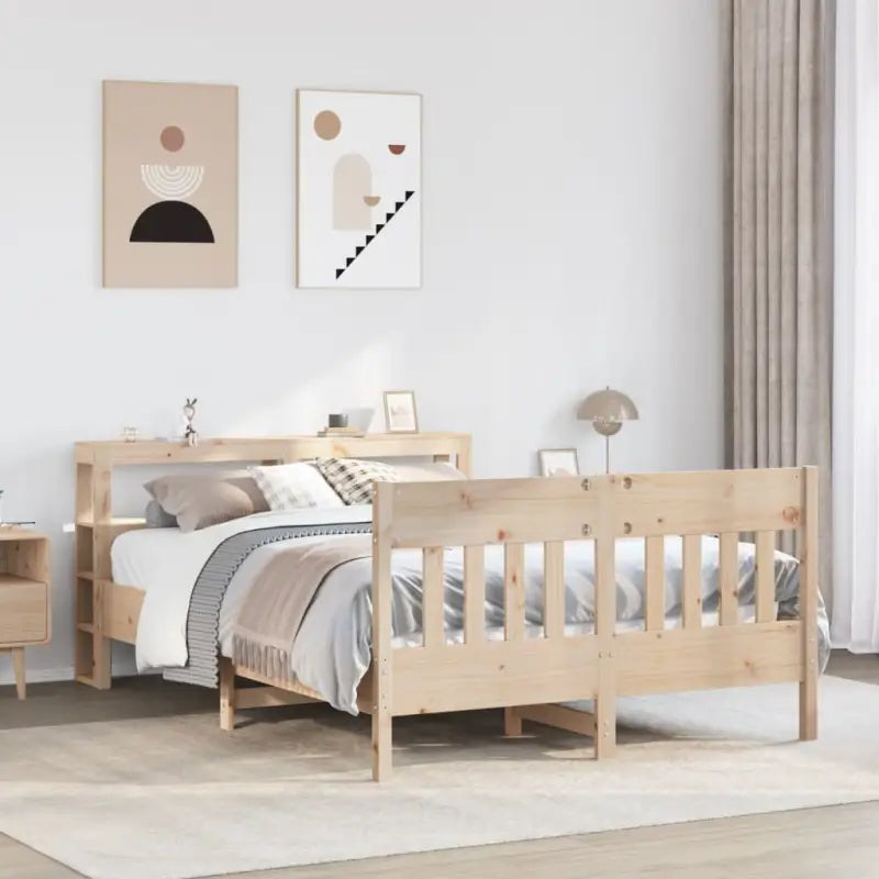 Bedframe van massief grenenhout voor een stabiele nachtrust - Naturel / 120 x 200 cm - Bedden & bedframes