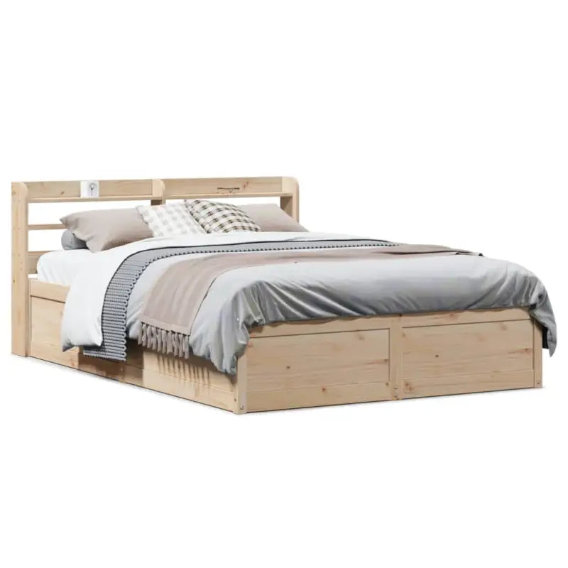 Bedframe van massief grenenhout voor een stabiele nachtrust - Naturel / 120 x 190 cm - Bedden & bedframes