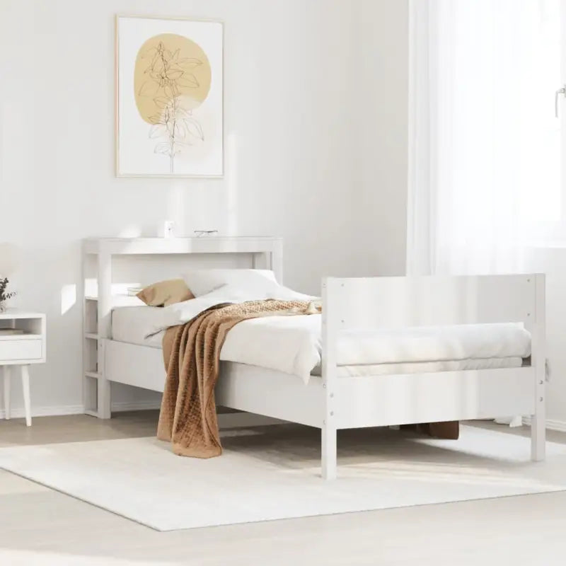 Bedframe van massief grenenhout voor een stabiele nachtrust - Wit / 100 x 200 cm - Bedden & bedframes