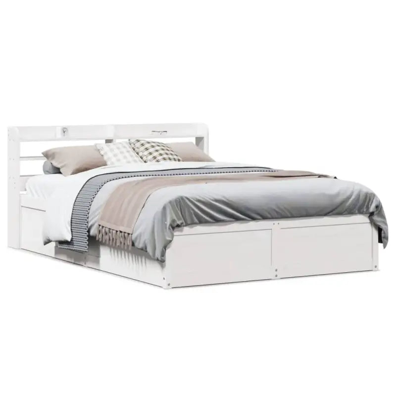 Bedframe van massief grenenhout voor een stabiele nachtrust - Wit / 160 x 200 cm - Bedden & bedframes