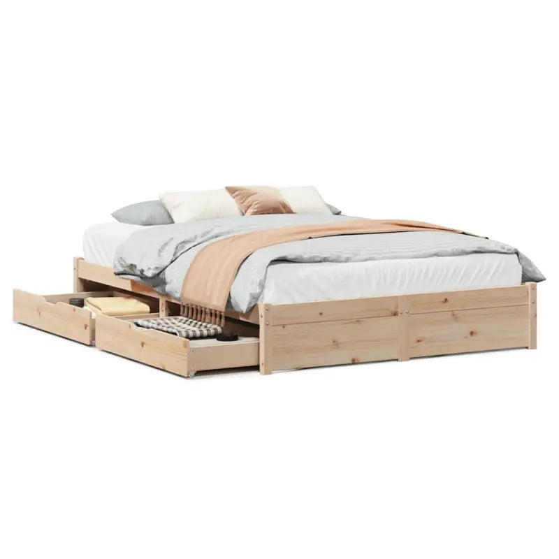 Bedframe van massief grenenhout voor een stabiele slaapbasis - Bedden & bedframes
