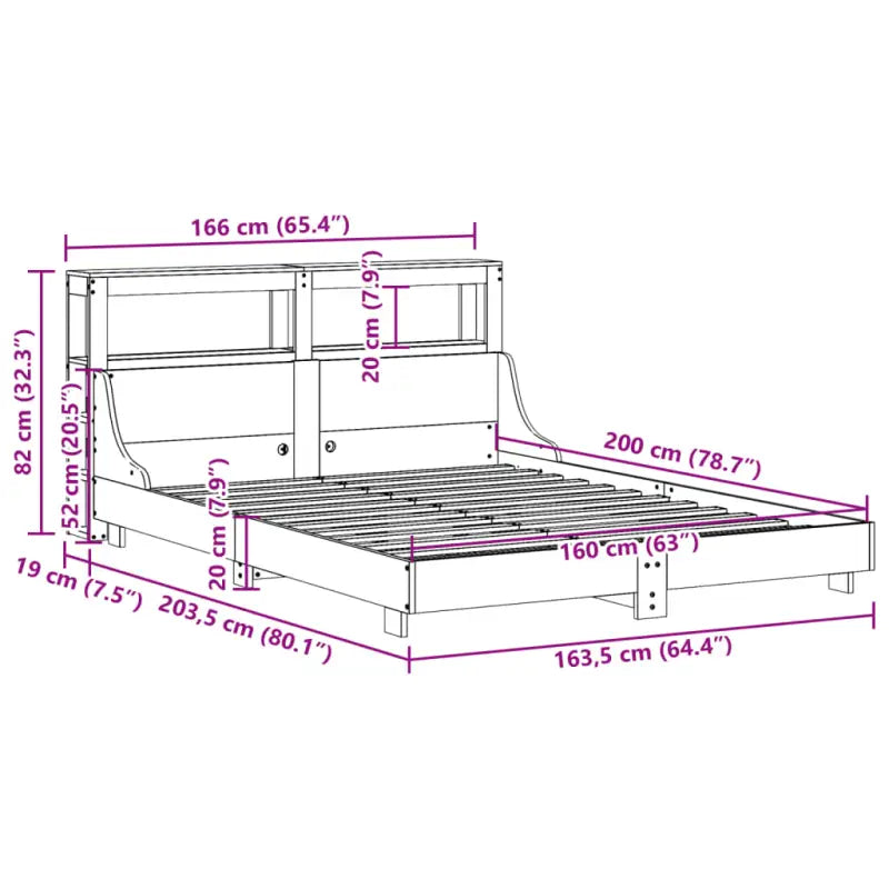 Bedframe van massief grenenhout voor een stabiele slaapkamer basis - Bedden & bedframes