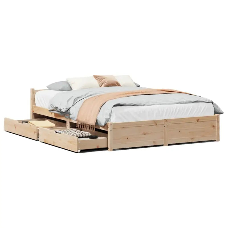 Bedframe van massief grenenhout voor een stevige en duurzame slaapruimte - Bedden & bedframes