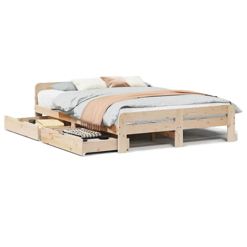 Bedframe van massief grenenhout voor een stevige en duurzame slaapruimte - Bedden & bedframes