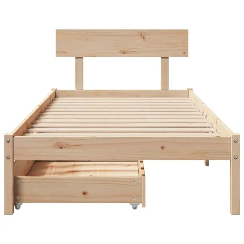 Bedframe van massief grenenhout voor stabiele en duurzame slaapkamer</assistant - Bedden & bedframes