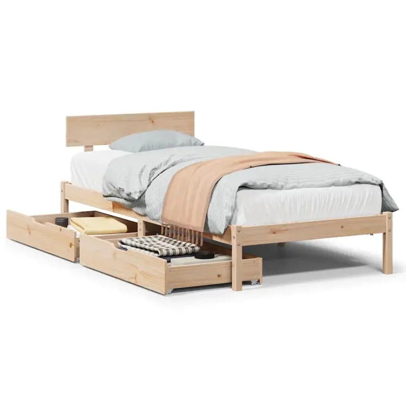 Bedframe van massief grenenhout voor stabiele en duurzame slaapkamer</assistant - Bedden & bedframes