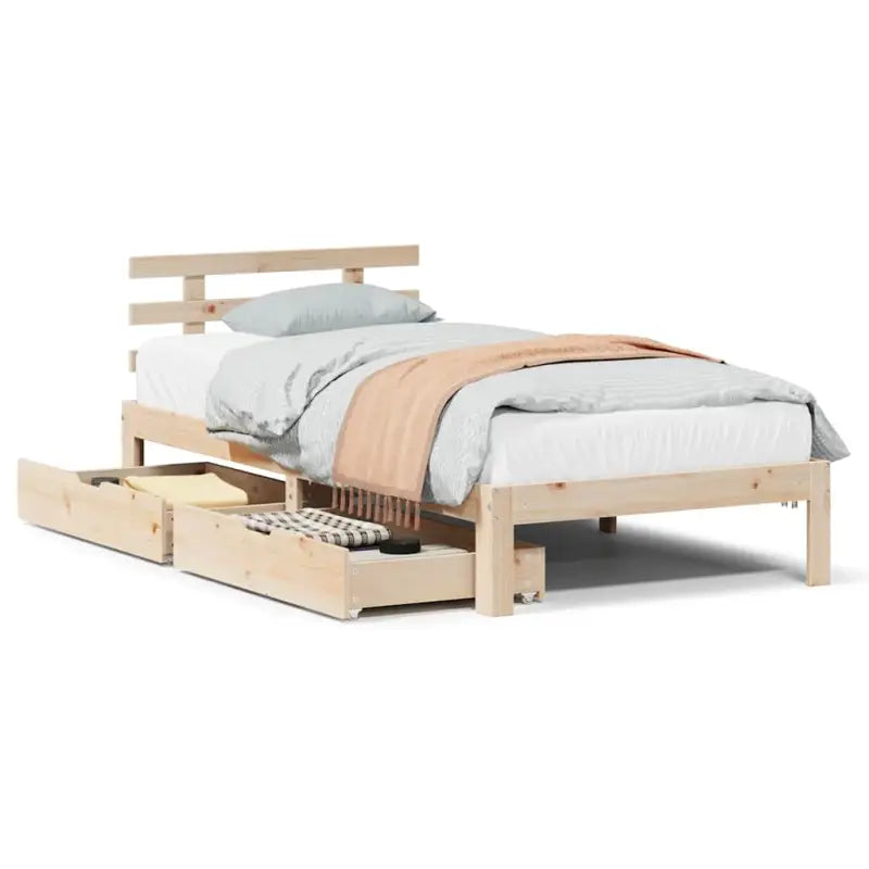 Bedframe van massief grenenhout voor stevige en duurzame slaapplaats - Bedden & bedframes