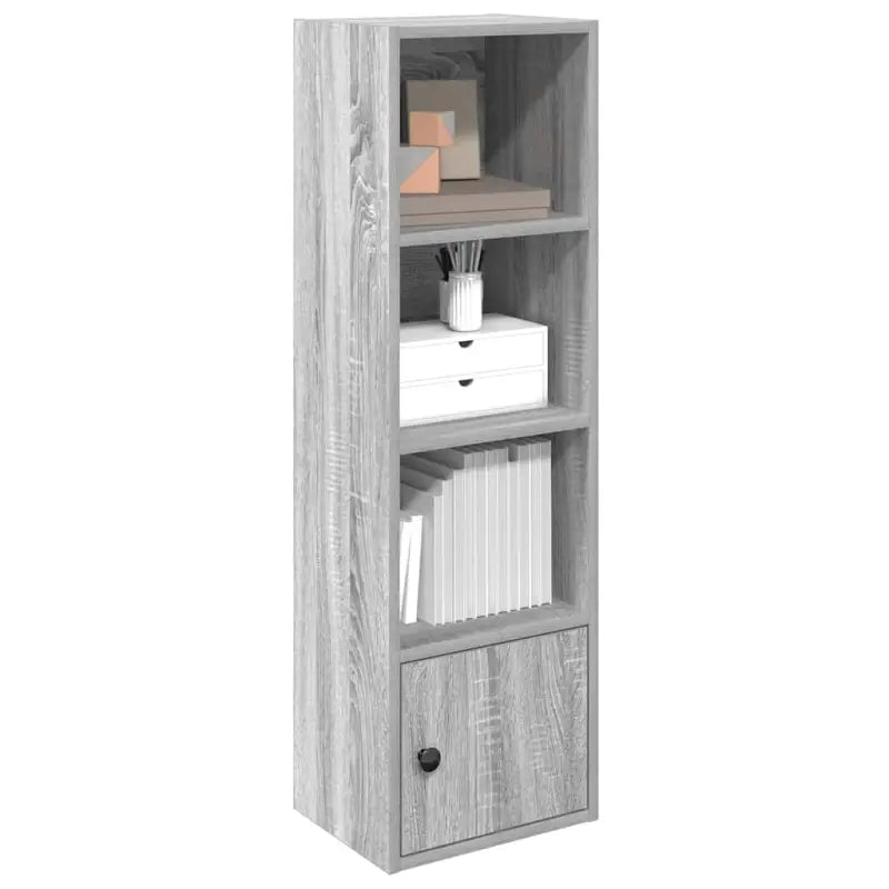 Beukenboekenkast van bewerkt hout voor stijl en functionaliteit - Grijs sonoma / 1 / 102 cm - Boekenkasten