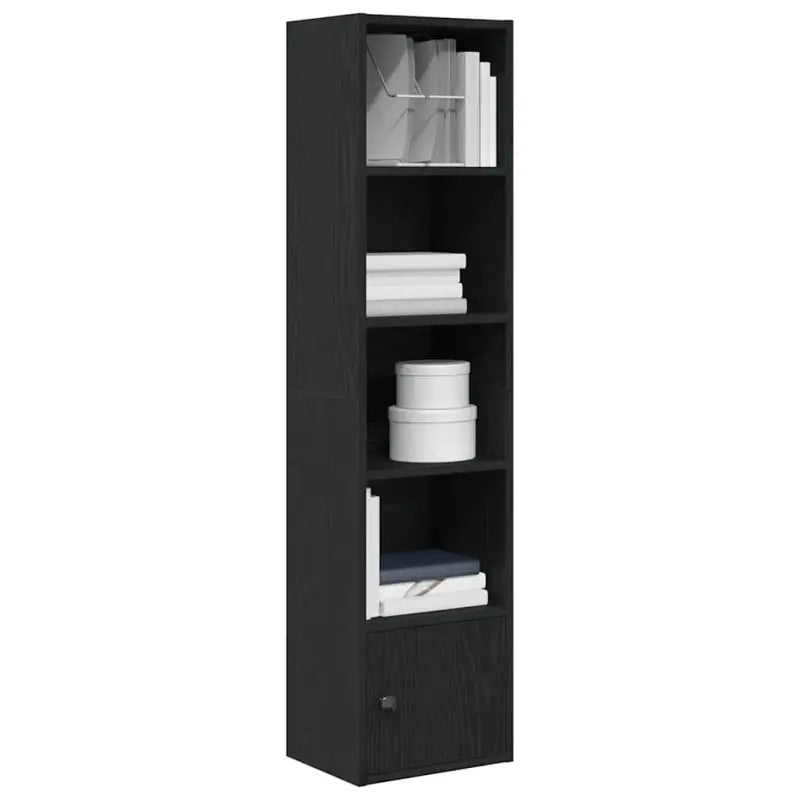 Beukenboekenkast van bewerkt hout voor stijl en functionaliteit - Zwart / 1 / 127 cm - Boekenkasten