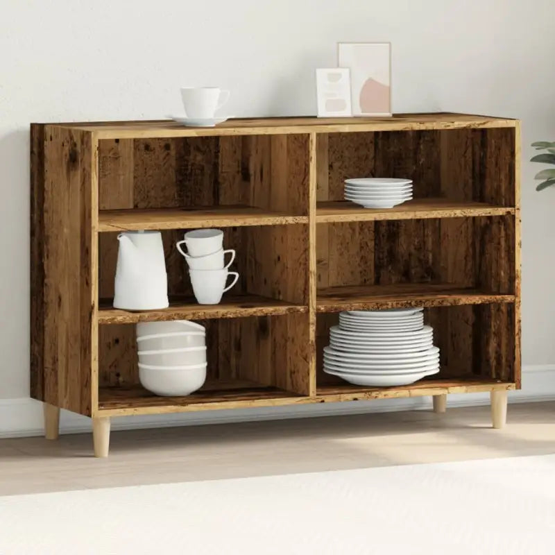 Bewaarkast van bewerkt hout met Scandinavische charme - Oud hout / 1 - Opbergkasten & lockerkasten