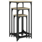 Bewerk hout bijzettafels met metalen frame voor kleine ruimtes - Bijzettafels