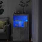 Bijzetkast met RGB LED-verlichting van bewerkt hout - Betongrijs / 1 - Opbergkasten & lockerkasten