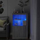 Bijzetkast met RGB LED-verlichting van bewerkt hout - Grijs sonoma / 1 - Opbergkasten & lockerkasten