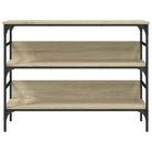 Bijzettafel met bewerkt hout en metalen frame met verstelbare poten - Bijzettafels