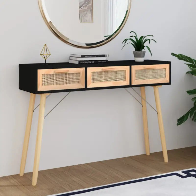 Bijzettafel met stevig blad van massief grenenhout voor jouw Scandinavische interieur - Zwart / 1 - Bijzettafels