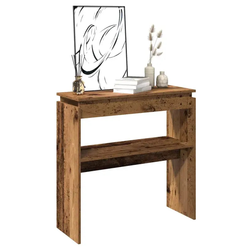 Bijzettafel van bewerkt hout gemakkelijk schoon voor woondecoratie - Oud hout / 1 / 102 cm - Bijzettafels