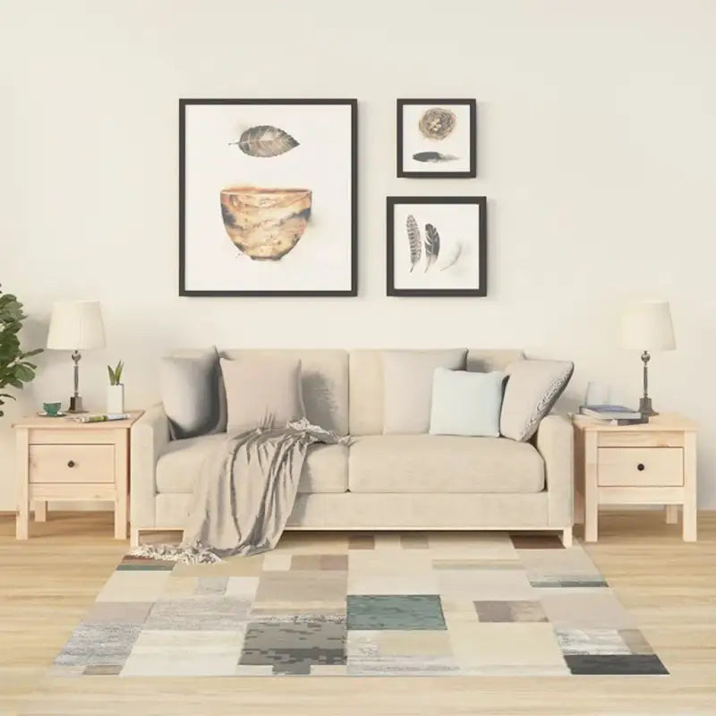 Bijzettafel van massief grenenhout voor praktische en stijlvolle opbergruimte - Naturel / 40 x 40 x 39 cm / 2