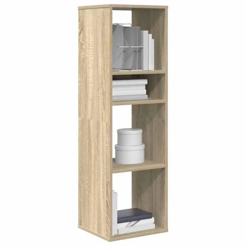 Boekenkast van bewerkt hout in grijs sonoma stijl - Sonoma eiken / 34 x 31 x 112 cm / 1 - Boekenkasten