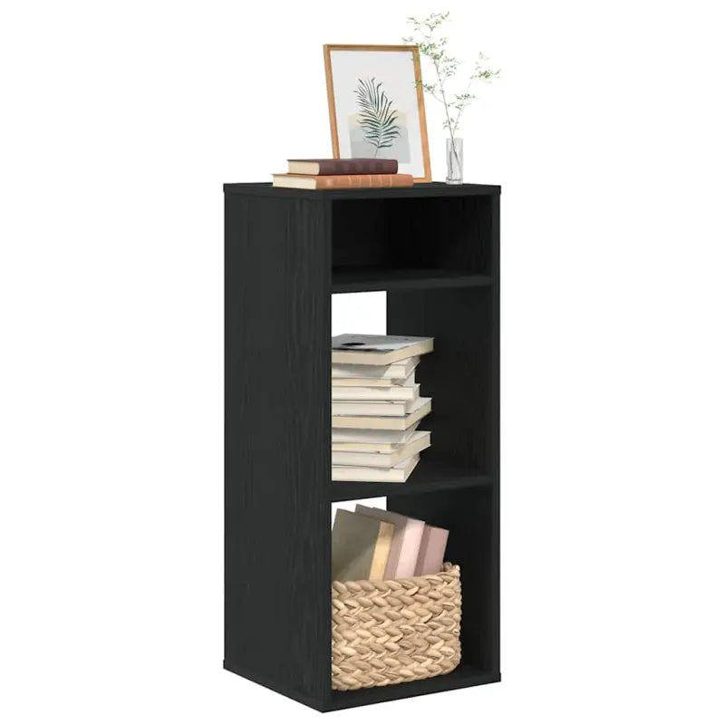 Boekenkast van bewerkt hout in grijs sonoma stijl - Zwart / 34 x 31 x 80 cm / 1 - Boekenkasten