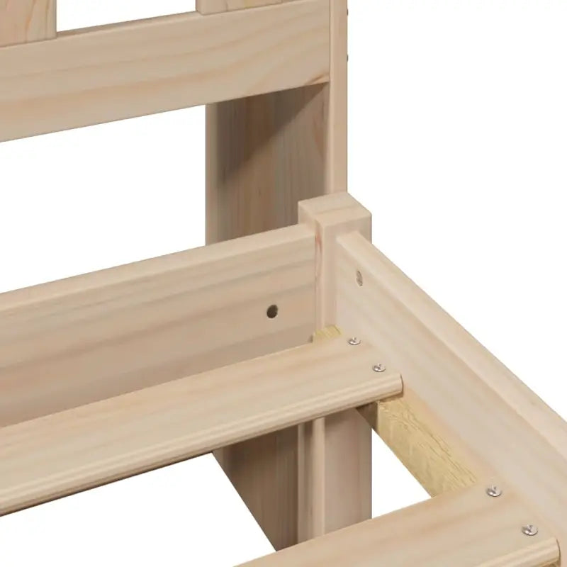 Boekenkastbed in massief grenenhout met grote totale afmetingen - Bedden & bedframes