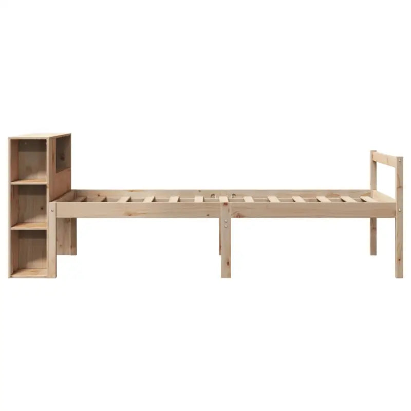 Boekenkastbed in massief grenenhout met ideale totale afmetingen - Bedden & bedframes