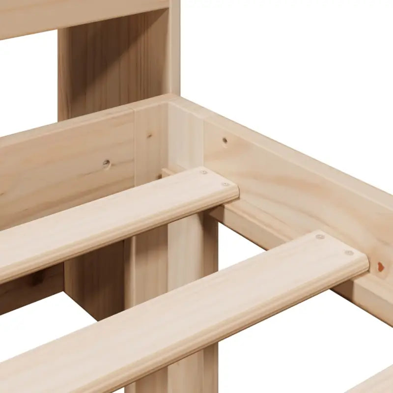 Boekenkastbed in massief grenenhout met optimale totale afmetingen - Bedden & bedframes