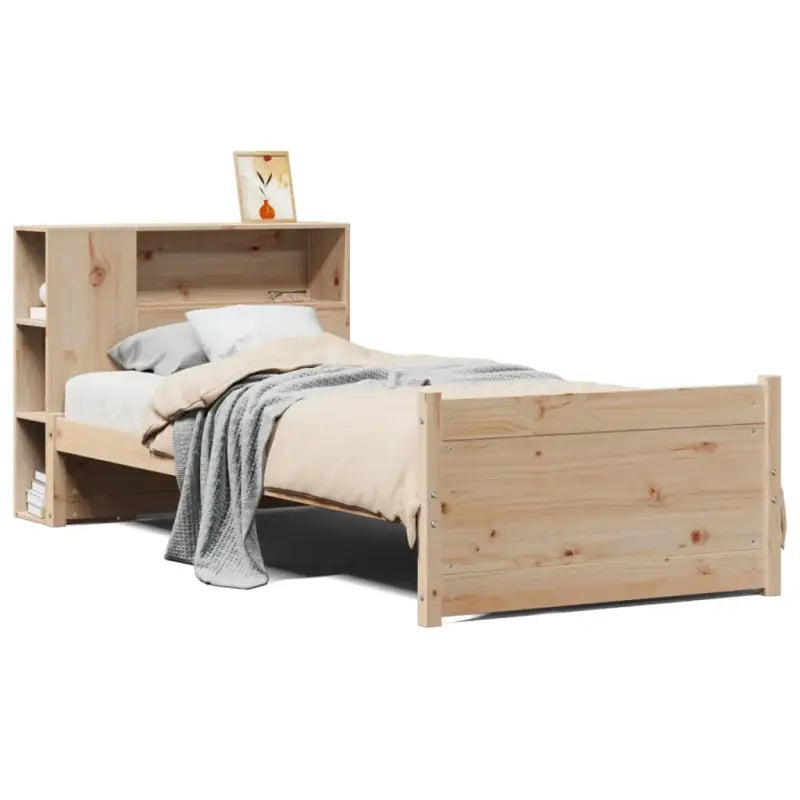 Boekenkastbed met massief grenenhout en ideale totale afmetingen - Bedden & bedframes