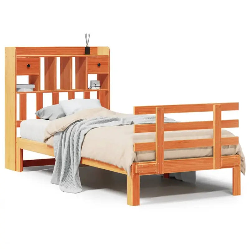 Boekenkastbed met massief grenenhout en mooie totale afmetingen - Bedden & bedframes