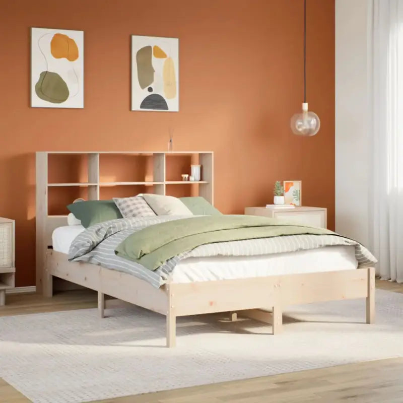 Boekenkastbed van massief grenenhout met ideale totale afmetingen - Bedden & bedframes