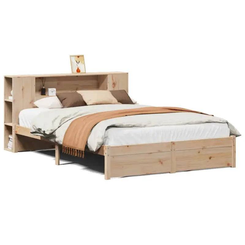 Boekenkastbed van massief grenenhout met ideale totale afmetingen - Bedden & bedframes