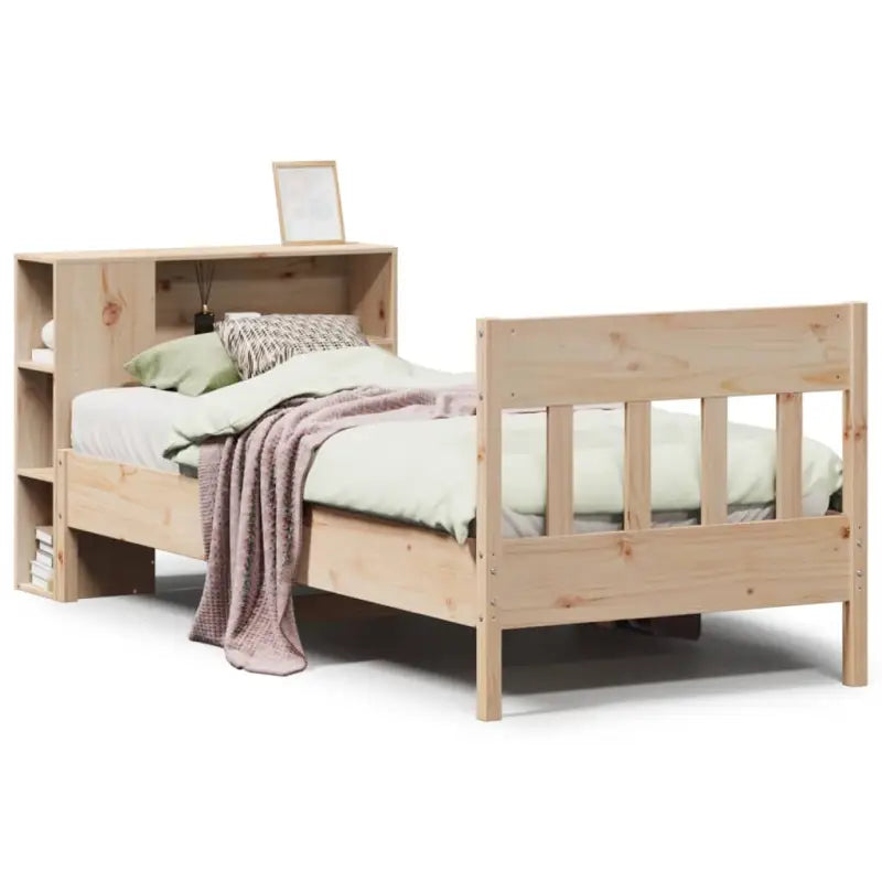 Boekenkastbed van massief grenenhout met ideale totale afmetingen - Bedden & bedframes