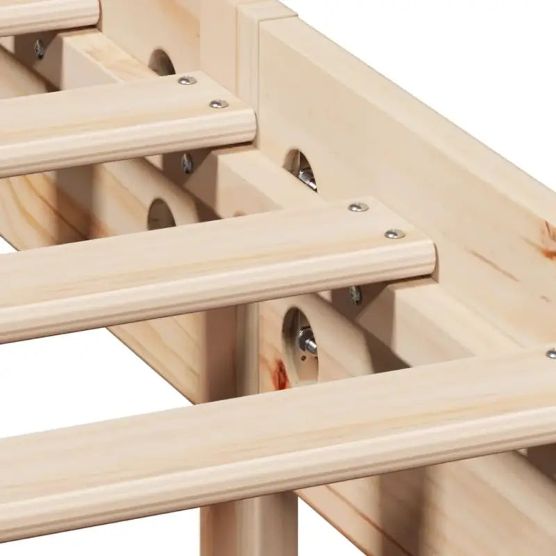 Boekenkastbed van massief grenenhout met ideale totale afmetingen - Bedden & bedframes