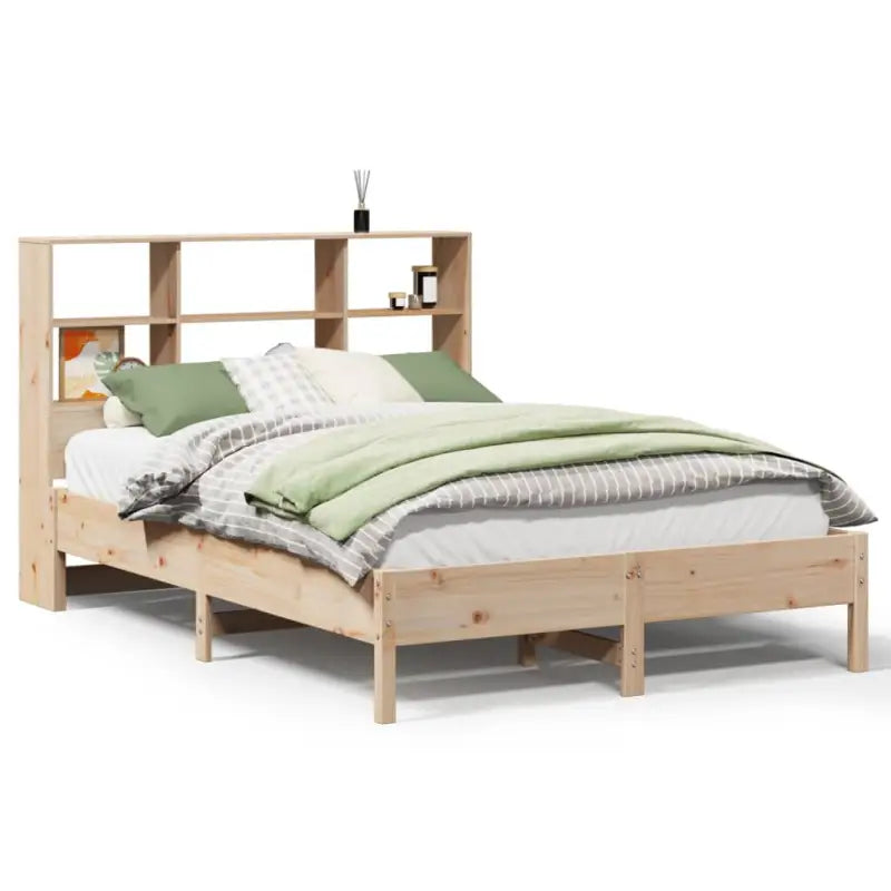 Boekenkastbed van massief grenenhout met ideale totale afmetingen - Bedden & bedframes