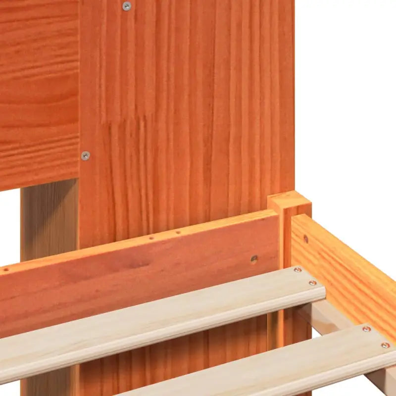 Boekenkastbed van massief grenenhout met optimale totale afmetingen - Bedden & bedframes