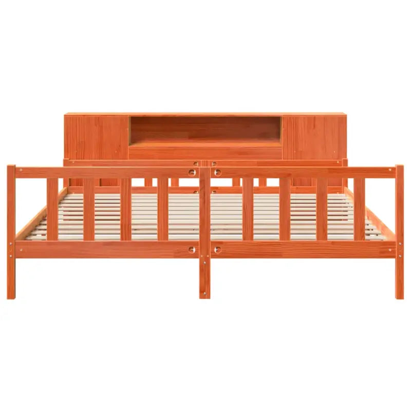 Boekenkastbed van massief grenenhout met optimale totale afmetingen - Bedden & bedframes