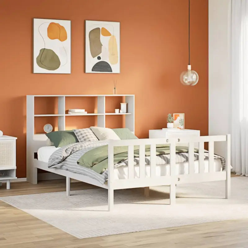 Boekenkastbed van massief grenenhout met optimale totale afmetingen - Bedden & bedframes
