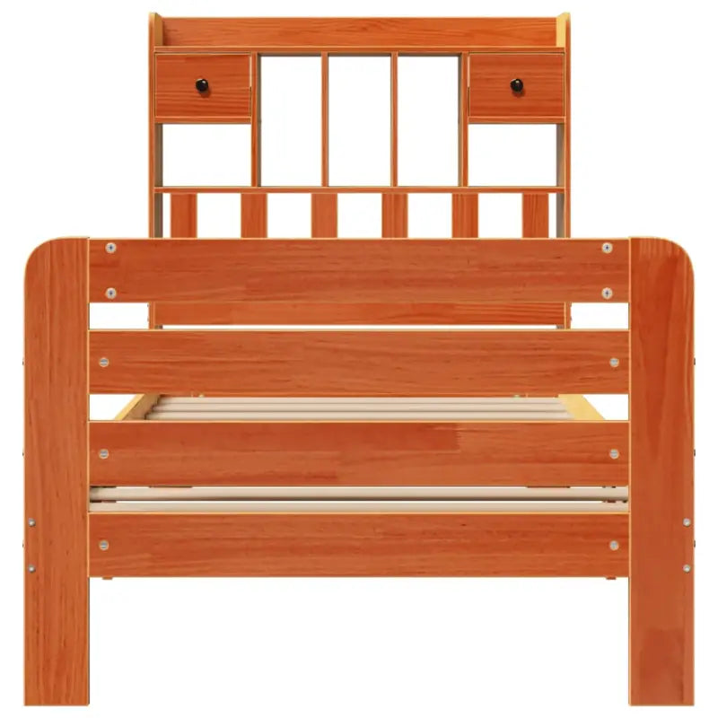 Boekenkastbed van massief grenenhout met optimale totale afmetingen - Bedden & bedframes