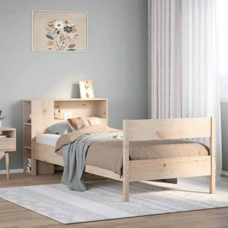 Boekenkastbed van massief grenenhout met optimale totale afmetingen - Bedden & bedframes