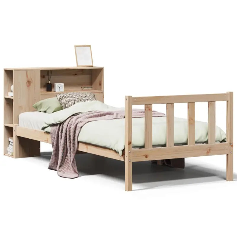 Boekenkastbed van massief grenenhout met optimale totale afmetingen - Bedden & bedframes