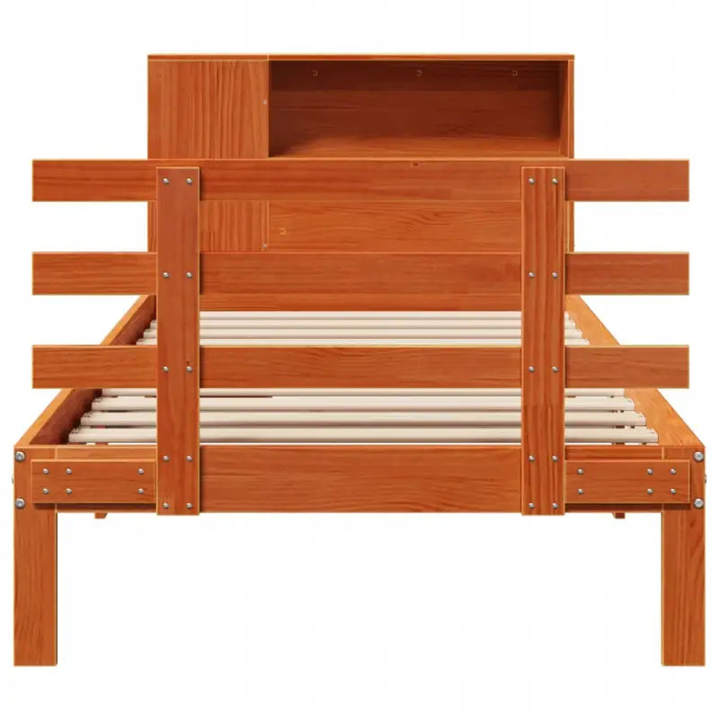 Boekenkastbed van massief grenenhout met optimale totale afmetingen - Bedden & bedframes