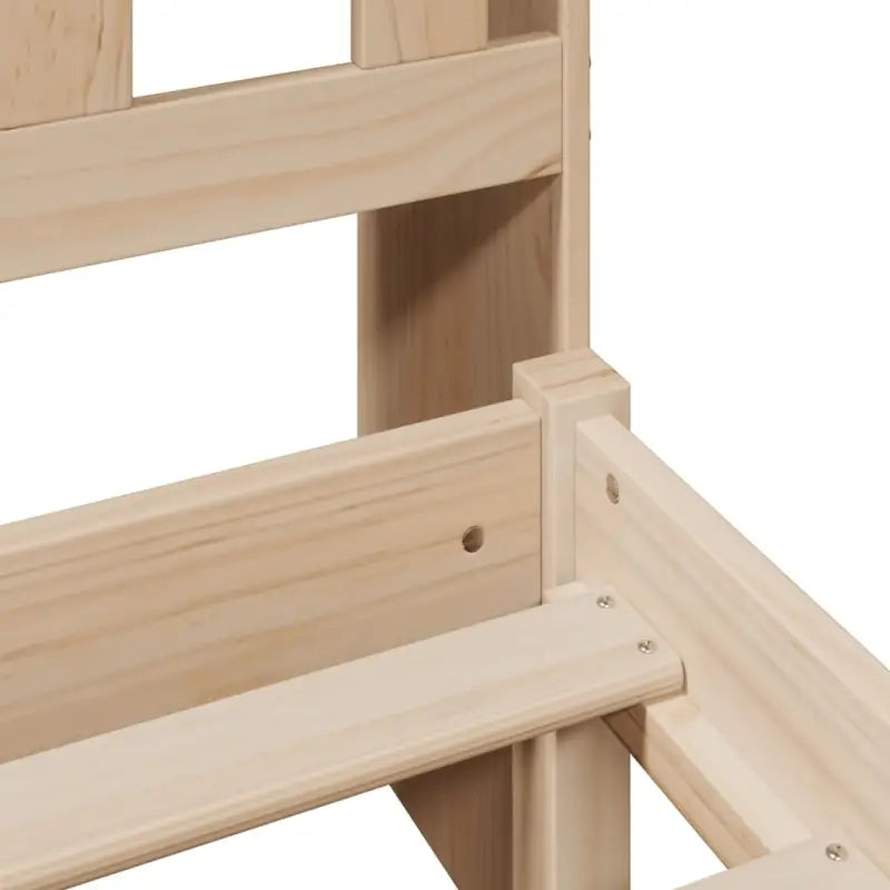 Boekenkastbed van massief grenenhout met optimale totale afmetingen - Bedden & bedframes