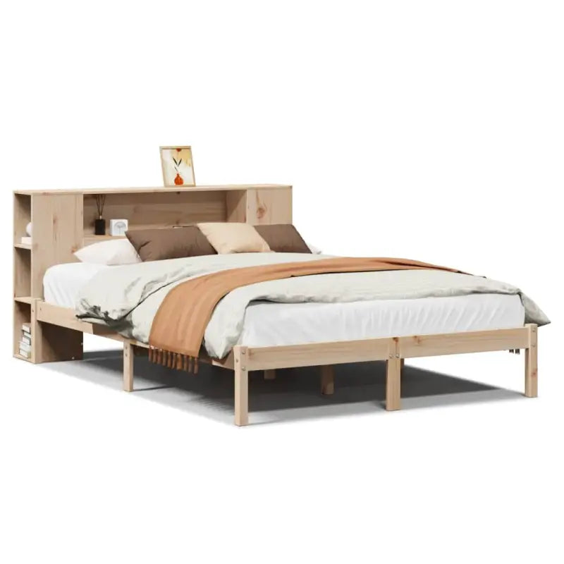 Boekenkastbed van massief grenenhout met perfecte totale afmetingen - Bedden & bedframes