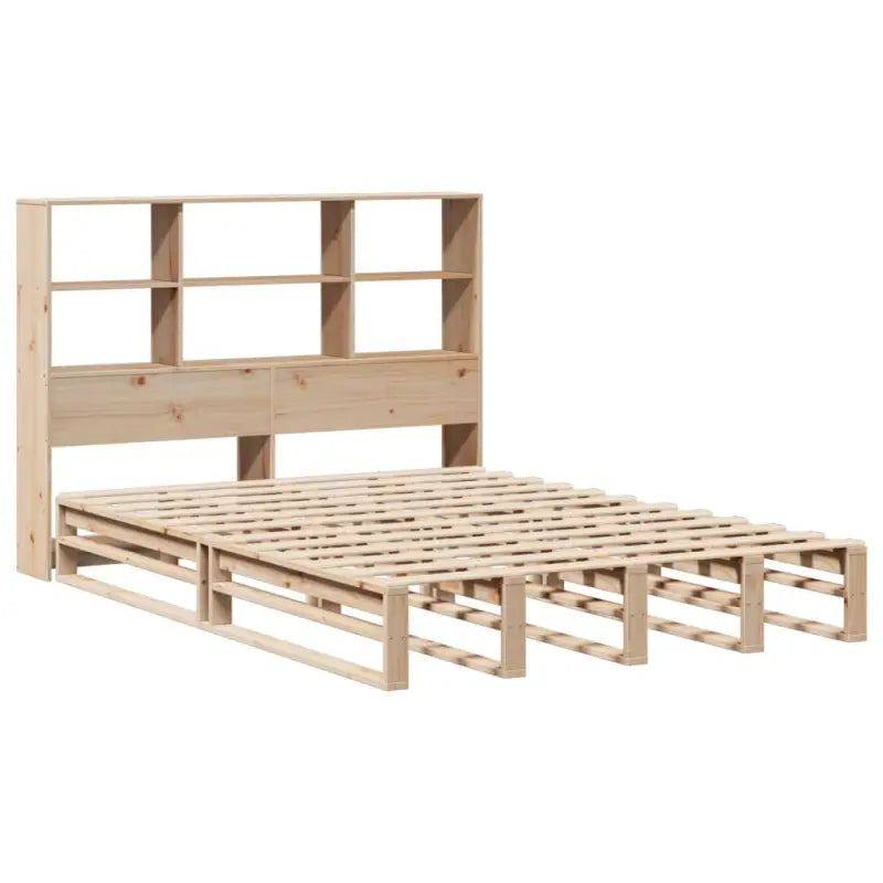 Boekenkastbed van massief grenenhout met praktische totale afmetingen - Bedden & bedframes