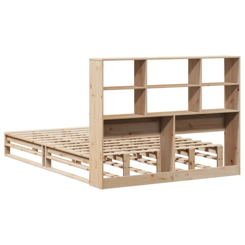 Boekenkastbed van massief grenenhout met praktische totale afmetingen - Bedden & bedframes